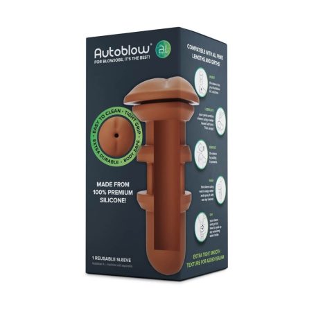 Autoblow A.I. Silicone Anus Sleeve - Brown_B0O50_1