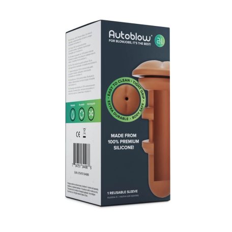 Autoblow A.I. Silicone Anus Sleeve - Brown_B0O50_1