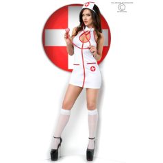 CR 3854  S/M  White Sexy Nurse Costume Dress