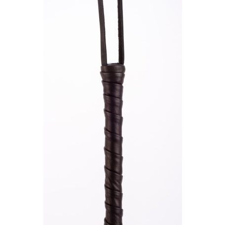 Calf Leather Handle Saddle Leather Tails Black