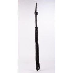 Kid Handle Kid Leather Braided Tails Black