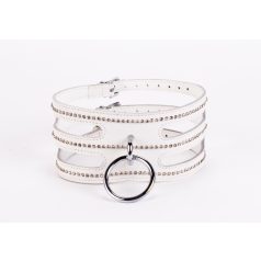 Designer Traingo Collar Made in Calf Softy Leather White