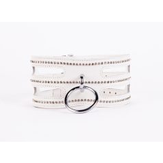 Designer Traingo Collar Made in Calf Softy Leather White
