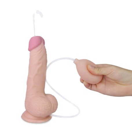 8" Soft Ejaculation Cock With Ball Flesh