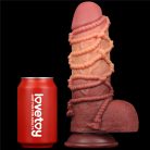 9.5'' Dual layered Platinum Silicone Cock with Rope_B15O50_3