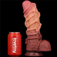   10.5'' Dual layered Platinum Silicone Cock with Rope