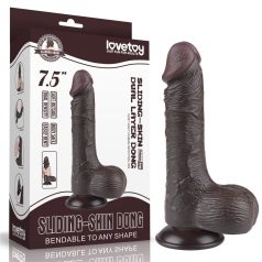   7.5'' Sliding Skin Dual Layer Dong Black III_B15O50_3