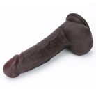 8'' Sliding Skin Pro II Dual Layer Silicone Dong (Black)