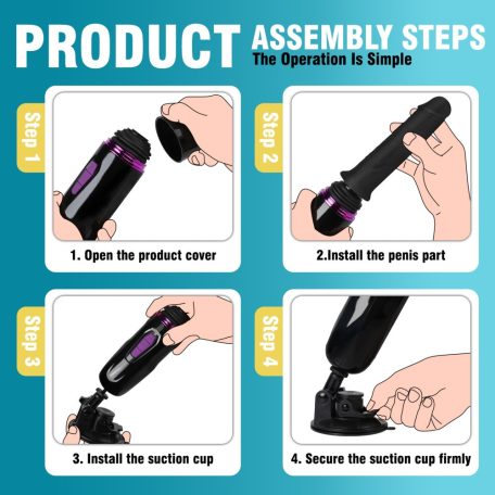 Hiram hand-free thrusting pocket dildo machine