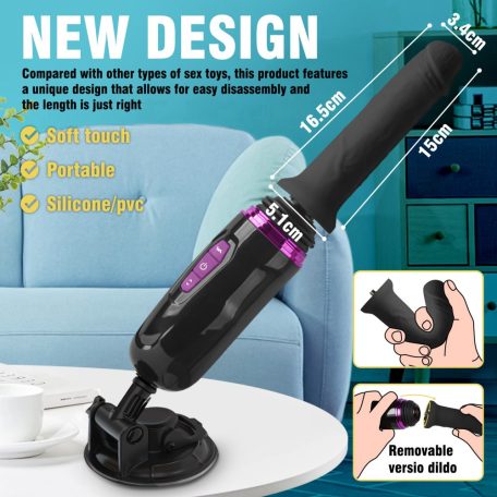 Hiram hand-free thrusting pocket dildo machine