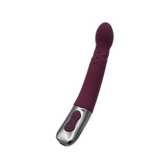   TITANZ 8" SILICONE RECHARGEABLE VIBRATOR IN RUBINE RED_B15O25_4