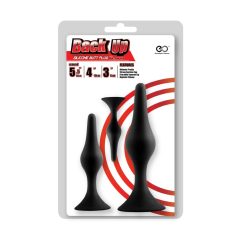   Back Up 3",4",5.5" Silicone Butt Plug w/Suction Cup (3pcs in 1 Kit Set)