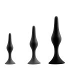 Back Up 3",4",5.5" Silicone Butt Plug w/Suction Cup (3pcs in 1 Kit Set)