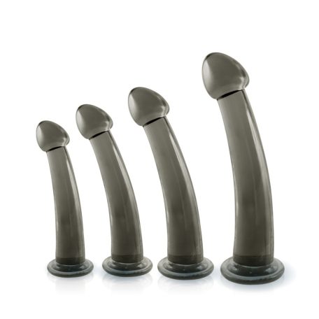 Black Axinite 4 in 1 Anal Plug Kit Set