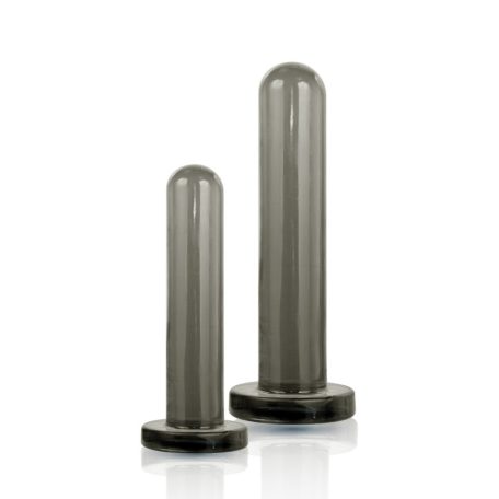 Black Axinite 2 in 1 Anal Plug Kit Set