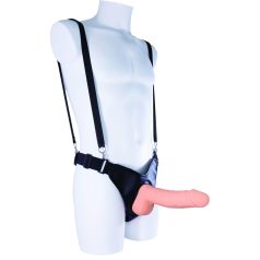 AROUND 8" SILICONE HOLLOW STRAP ON WITH PU HARNESS