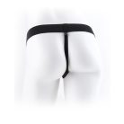 7" Hollow Strap-On with Balls  Light/Black