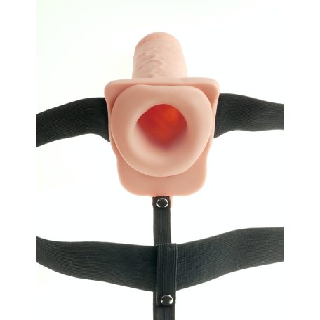 7" Hollow Strap-On  Light/Black