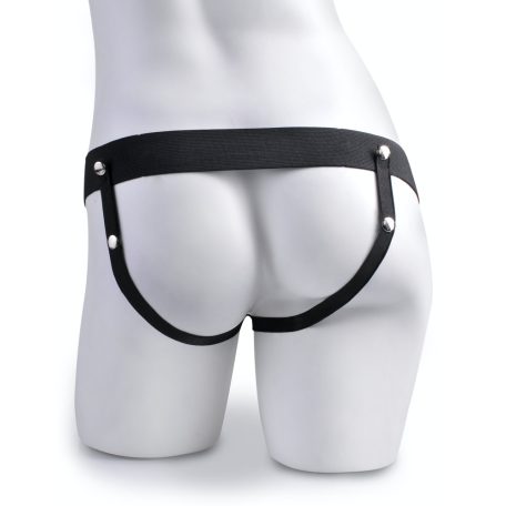 7" Hollow Strap-On with Remote  Tan/ Black