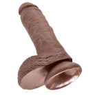 8" Cock with Balls  Brown