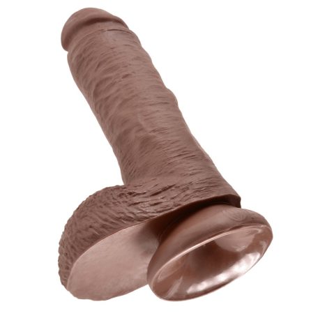 8" Cock with Balls  Brown