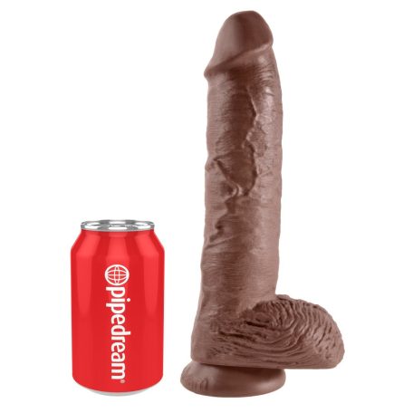 10" Cock with Balls  Brown