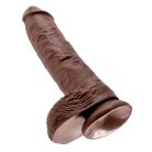 10" Cock with Balls  Brown