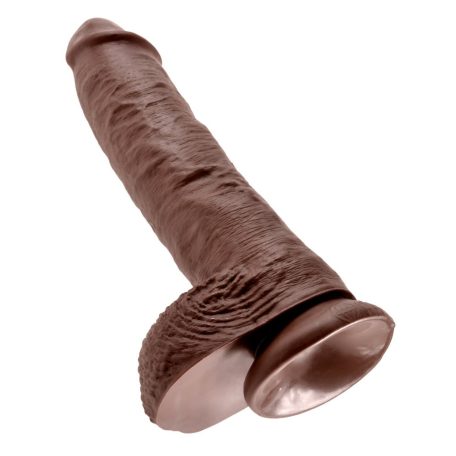 10" Cock with Balls  Brown