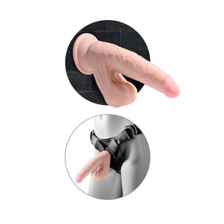 6" Triple Density Cock With Swinging Balls   Light