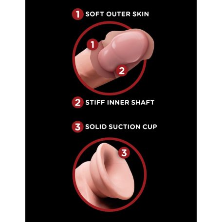 6" Triple Density Cock With Swinging Balls   Light