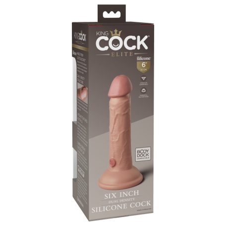 6" Dual Density Silicone Cock  Light