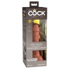6" Dual Density Silicone Cock  Tan