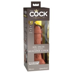 6" Dual Density Silicone Cock  Tan