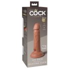 6" Dual Density Silicone Cock  Tan
