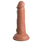 6" Dual Density Silicone Cock  Tan