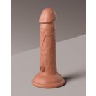 6" Dual Density Silicone Cock  Tan