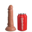 6" Dual Density Silicone Cock  Tan