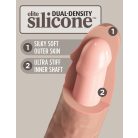 8" Dual Density Silicone Cock  Light