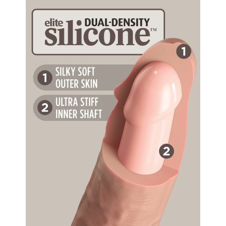 8" Dual Density Silicone Cock  Light