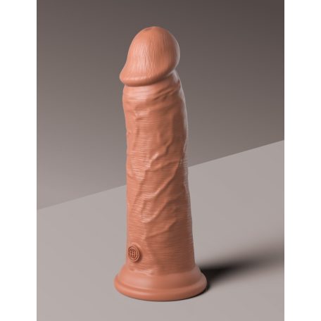 8" Dual Density Silicone Cock  Tan