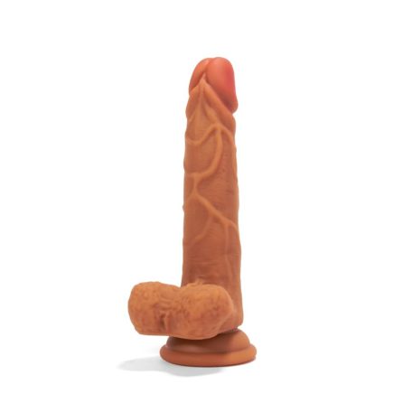 XMEN 7.6 inch Double Layer Silicon Dildo Brown_B0O50_1