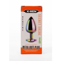 X-MEN Secret Shine Metal Butt Plug Rainbowheart L